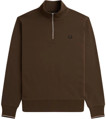 FRED PERRY Half-Zip Sweatshirt Warna Tembakau Logo Laurel Pullover M3574-Q21 Buy FRED PERRY Half-Zip Sweatshirt Warna Tembakau Logo Laurel Pullover M3574-Q21