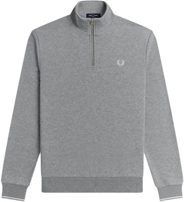 Sudadera FRED PERRY Gris con Media Cremallera y Logo Bordado de Laurel para Hombre. M3574-420 Buy Sudadera FRED PERRY Gris con Media Cremallera y Logo Bordado de Laurel para Hombre. M3574-420