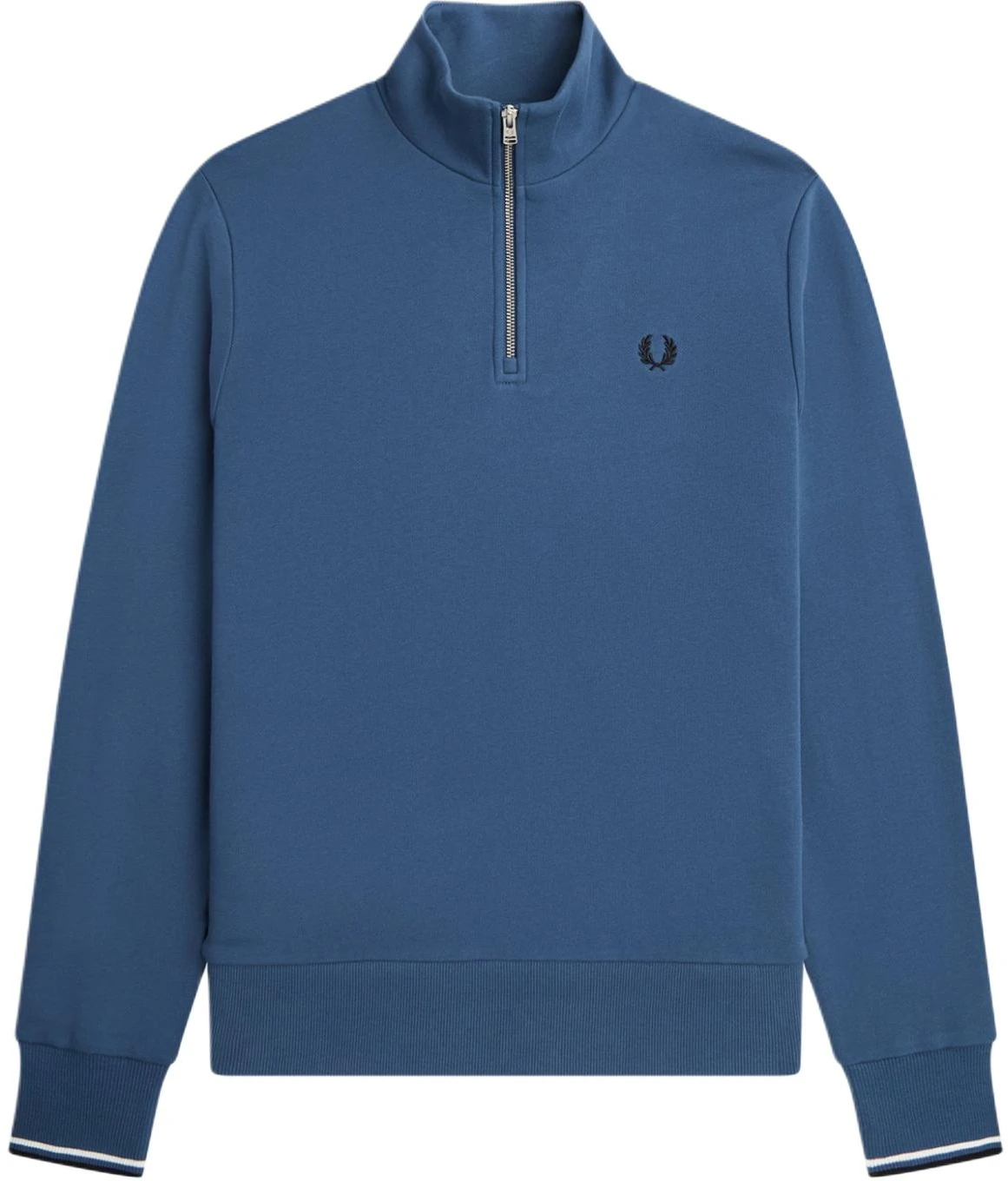 fred-perry-half-zip-sweatshirt-laurel-logo-midnight-blue-pullover-m3574-f57