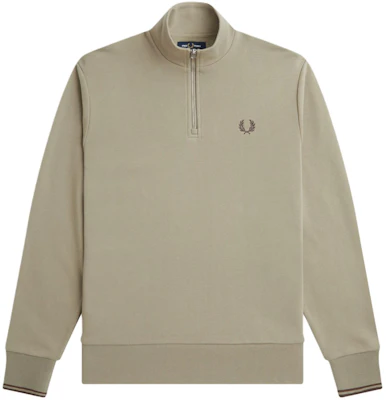 FRED PERRY Half Zip Sweatshirt Logo Laurel Abu-Abu Hangat Lengan Panjang M3574-U84 Buy FRED PERRY Half Zip Sweatshirt Logo Laurel Abu-Abu Hangat Lengan Panjang M3574-U84