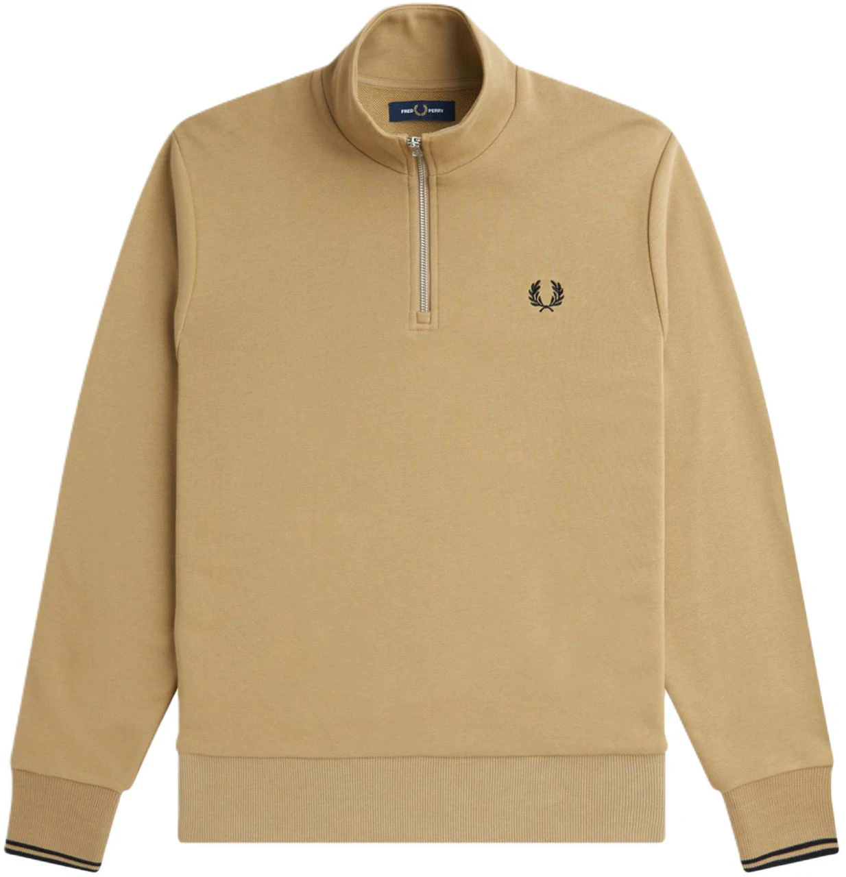 fred-perry-half-zip-sweatshirt-yellow-long-sleeve-pullover-m3574-u88