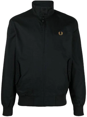 FRED PERRY Jaket Harrington Hitam High-Neck Slim Fit dengan Resleting J4556-198 Buy FRED PERRY Jaket Harrington Hitam High-Neck Slim Fit dengan Resleting J4556-198