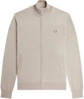 FRED PERRY Laurel Logo Embroidered Zip Jacket Beige Long Sleeve K4534-S56 FRED PERRY Laurel Logo Embroidered Zip Jacket Beige Long Sleeve K4534-S56