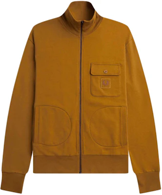 FRED PERRY Laurel Logo Jaket Leher Corong Coklat Karamel Lengan Panjang J6807-644 Buy FRED PERRY Laurel Logo Jaket Leher Corong Coklat Karamel Lengan Panjang J6807-644