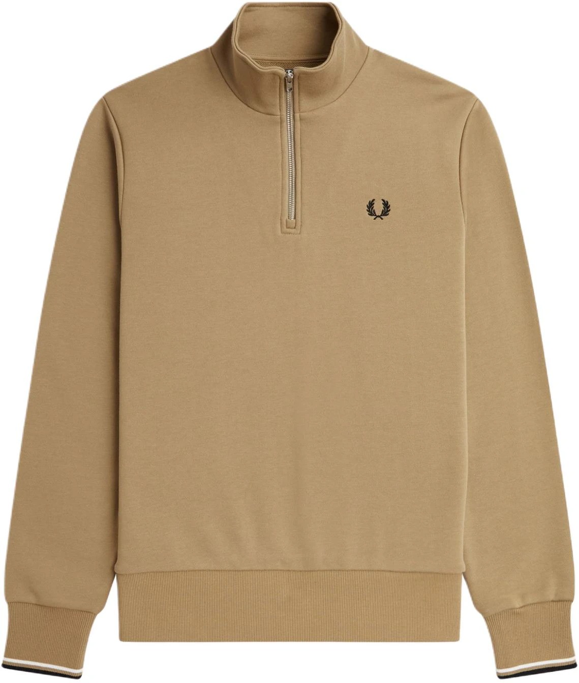 fred-perry-laurel-wreath-logo-casual-pullover-sweatshirt-khaki-m3574-363