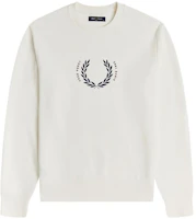 FRED PERRY Laurel Wreath Print Crewneck Sweatshirt White (). FPXSWM2646XMH-WHX FRED PERRY Laurel Wreath Print Crewneck Sweatshirt White (). FPXSWM2646XMH-WHX