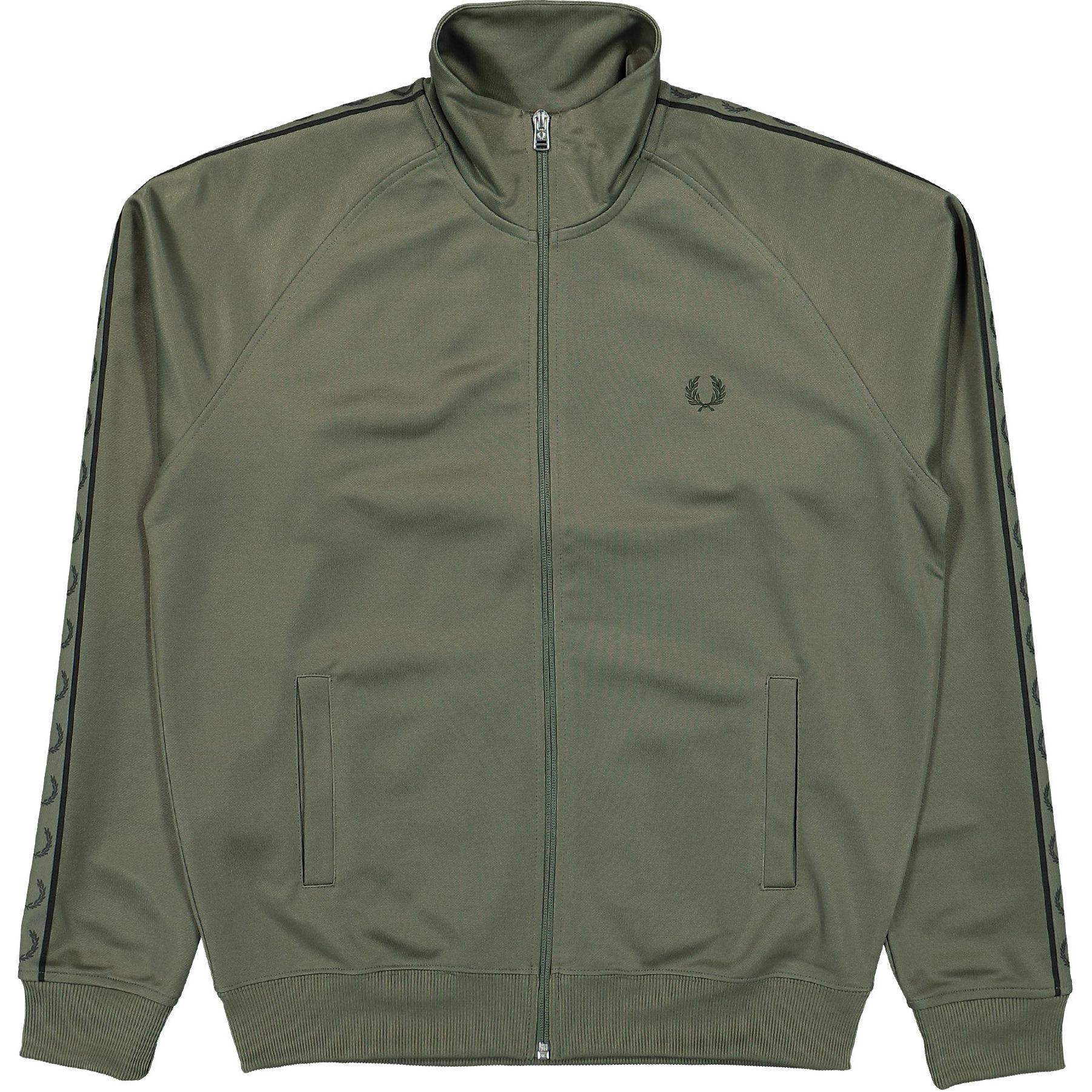 FRED PERRY Laurel Wreath Zip-Up Track Jacket Green J5557-W49