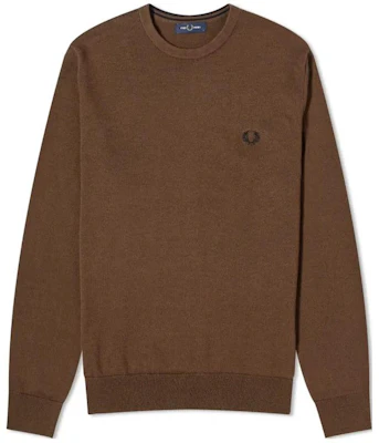 FRED PERRY Sweatshirt Oversized Coklat Logo Bordir Crewneck. K9601-Q21 Buy FRED PERRY Sweatshirt Oversized Coklat Logo Bordir Crewneck. K9601-Q21