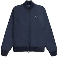 FRED PERRY Navy Bomber Jacket with Laurel Wreath Logo and Zip-Up Design J6816-608 FRED PERRY Navy Bomber Jacket with Laurel Wreath Logo and Zip-Up Design J6816-608