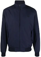 FRED PERRY Navy Logo Print Zip-Up Jacket Long Sleeve J7320795 FRED PERRY Navy Logo Print Zip-Up Jacket Long Sleeve J7320795