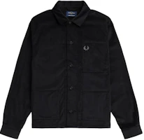 FRED PERRY Needlecord Overshirt Black Long Sleeve Jacket. M4869-102 FRED PERRY Needlecord Overshirt Black Long Sleeve Jacket. M4869-102