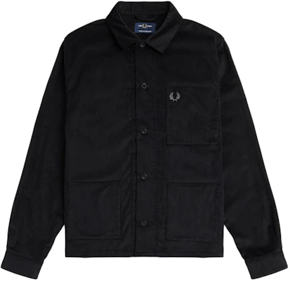 フレッドペリー ニードルコード ブラック 長袖 オーバーシャツ ジャケット M4869-102 Buy フレッドペリー ニードルコード ブラック 長袖 オーバーシャツ ジャケット M4869-102