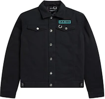 FRED PERRY Padded Denim Jacket Casual Collar Long Sleeve BLACK SJ4226-102 FRED PERRY Padded Denim Jacket Casual Collar Long Sleeve BLACK SJ4226-102