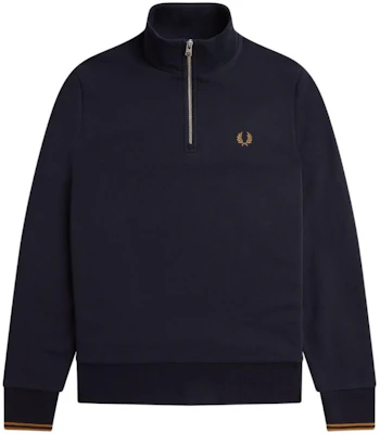 FRED PERRY Sweater Half-Zip Pola Navy Blue. M3574-R63 Buy FRED PERRY Sweater Half-Zip Pola Navy Blue. M3574-R63