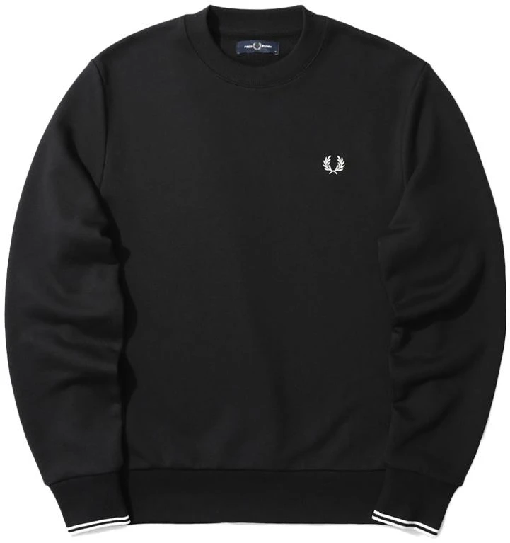 fred-perry-plain-crewneck-long-sleeve-sweatshirt-with-laurel-wreath-embroidery-fpxswm-7535-xmh