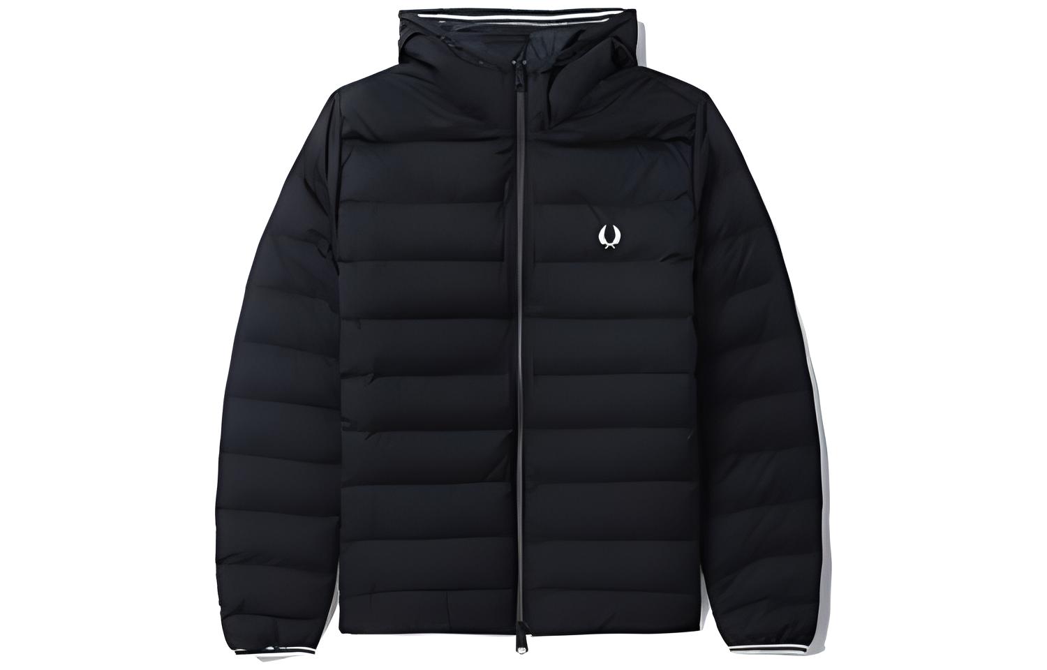 FRED PERRY Plain Zipped Laurel Wreath Hoodie Jacket Black Men’s Casual Outerwear FPXJKJ4565XMJ-BKX