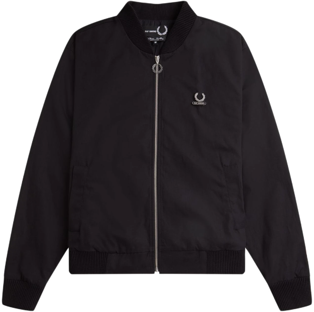 fred-perry-printed-bomber-jacket-black-with-laurel-logo-long-sleeve-zip-up-sj-6521-102