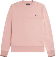 FRED PERRY Solid Color Crewneck Long Sleeve Sweatshirt Rose Pink FPM753547S51 FRED PERRY Solid Color Crewneck Long Sleeve Sweatshirt Rose Pink FPM753547S51