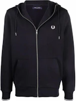 FRED PERRY Solid Zip-Up Hoodie Jacket - Dark Blue J7536-094 FRED PERRY Solid Zip-Up Hoodie Jacket - Dark Blue J7536-094