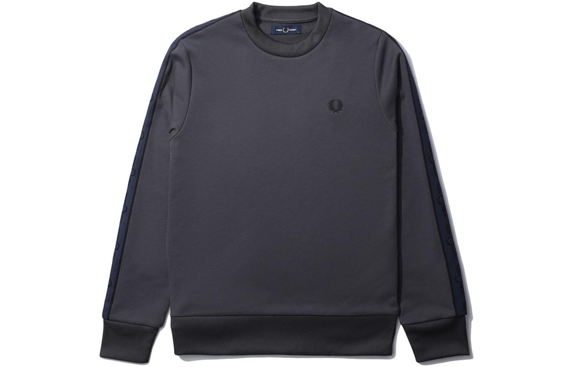 FRED PERRY SS22 Laurel Wreath Embroidered Crewneck Sweatshirt Grey . FPXSWM3621XMI
