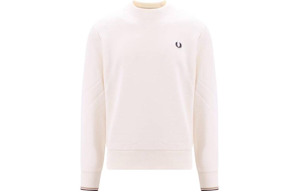 FRED PERRY SS23 Logo Printed Pullover Sweatshirt Beige (). FPM753545R96