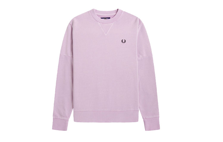FRED PERRY SS23 Plain Laurel Wreath Crewneck Sweatshirt Purple () FPXSWM4817XMJ