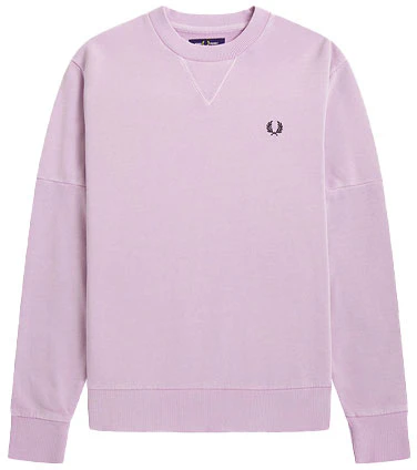 fred-perry-ss-23-plain-laurel-wreath-crewneck-sweatshirt-purple-fpxswm-4817-xmj