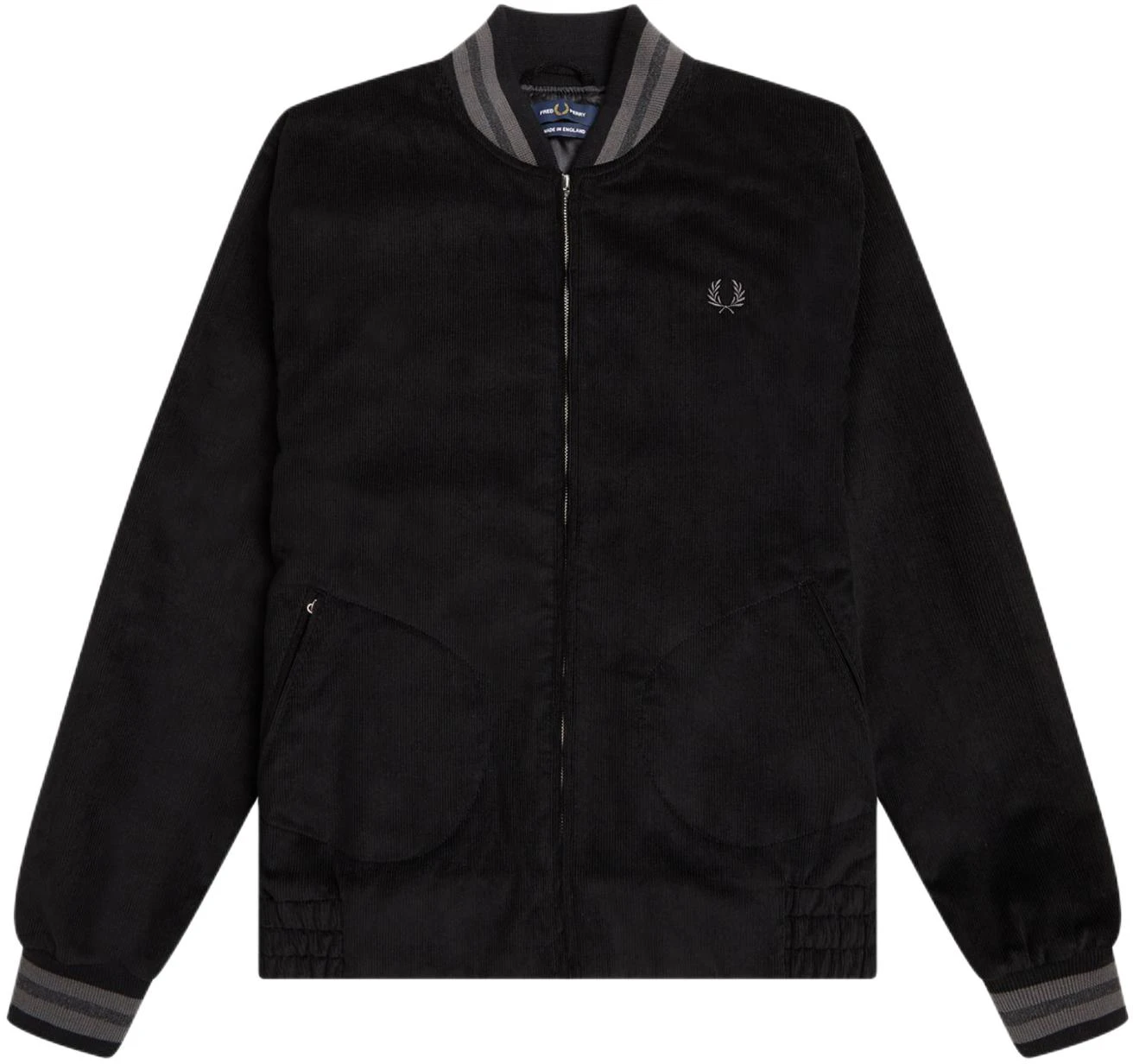 fred-perry-ss-24-needlecord-tennis-bomber-black-slim-fit-zip-jacket-j4868-102