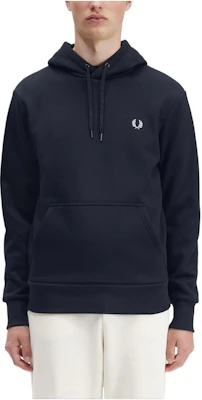 FRED PERRY Sudadera con Capucha Azul Marino Detalle Cinta Logo Espiga. M6567-608 Buy FRED PERRY Sudadera con Capucha Azul Marino Detalle Cinta Logo Espiga. M6567-608