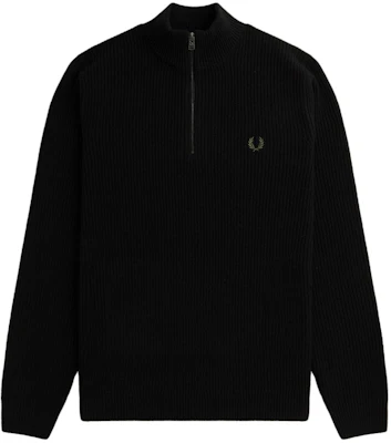 フレッドペリー テクスチャード ハーフジップジャンパー ブラック ロゴ入り K6540-102 Buy フレッドペリー テクスチャード ハーフジップジャンパー ブラック ロゴ入り K6540-102