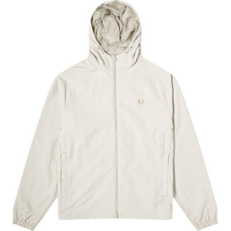 FRED PERRY White Plain Zip-Up Hoodie Jacket J7902-P04