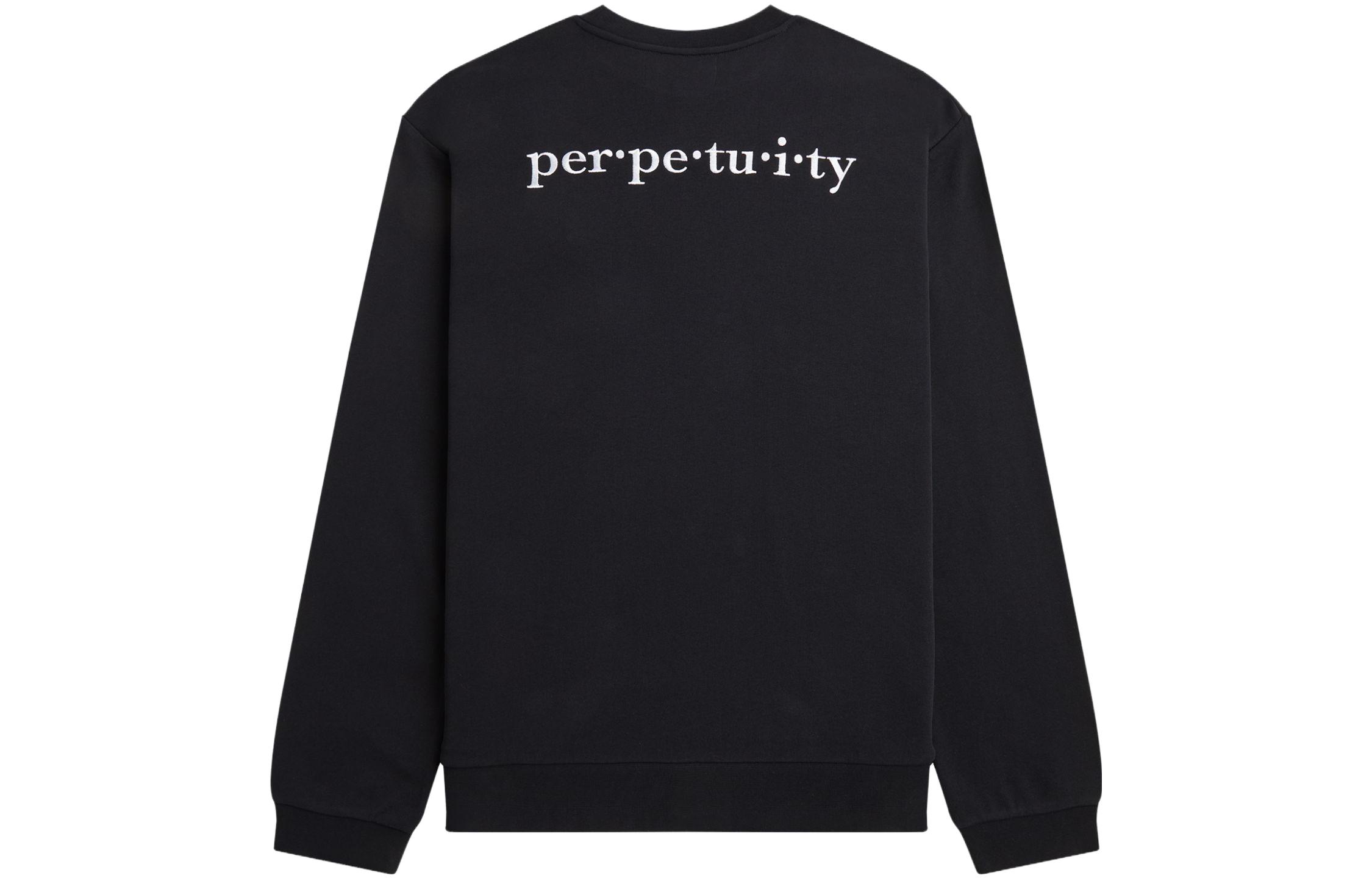 FRED PERRY x RAF SIMONS FW23 Logo Pin Crewneck Sweatshirt Black SM6510