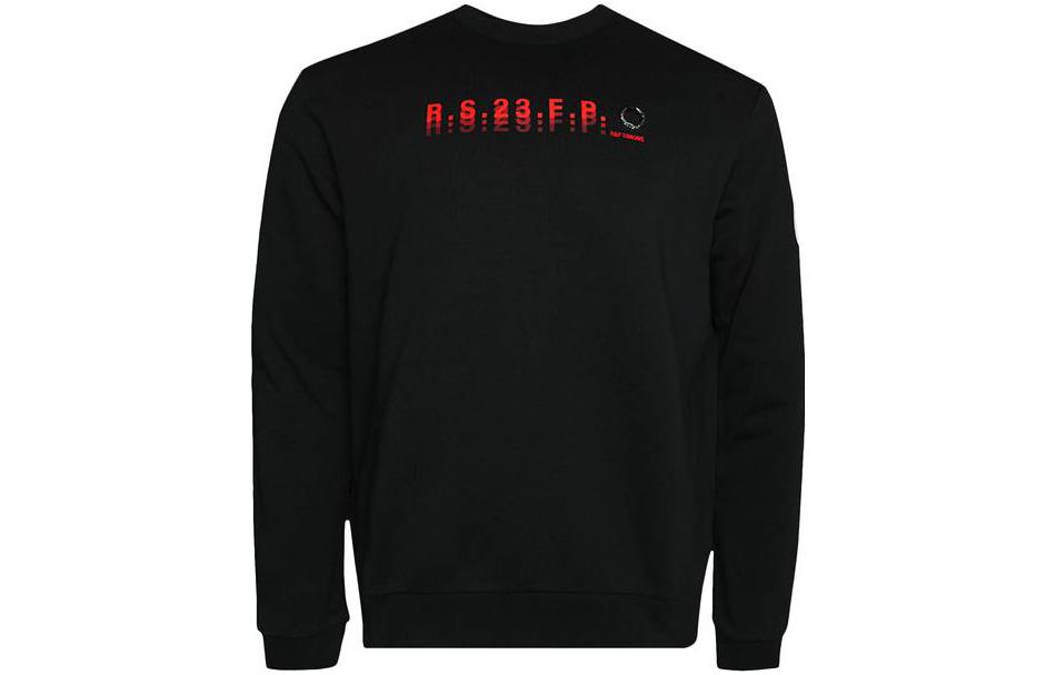 FRED PERRY x Raf Simons Graphic Print Crewneck Sweatshirt Black SM4211-102