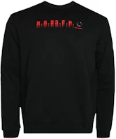 FRED PERRY x Raf Simons Graphic Print Crewneck Sweatshirt Black SM4211-102 FRED PERRY x Raf Simons Graphic Print Crewneck Sweatshirt Black SM4211-102