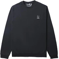 FRED PERRY x Raf Simons Logo Print Oversized Crewneck Sweatshirt Black (). FPXSWSM1952MH-BKX FRED PERRY x Raf Simons Logo Print Oversized Crewneck Sweatshirt Black (). FPXSWSM1952MH-BKX