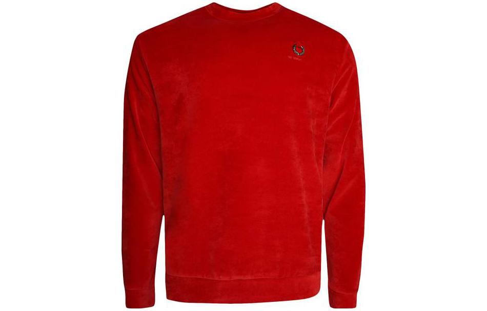 FRED PERRY x Raf Simons SS23 Red Crewneck Long Sleeve Sweatshirt Men’s. SM4212-G74