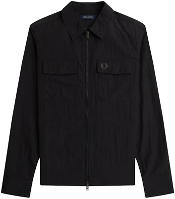 FRED PERRY Zip-Through Overshirt Jaket Hitam Lengan Panjang M5684-102 Buy FRED PERRY Zip-Through Overshirt Jaket Hitam Lengan Panjang M5684-102