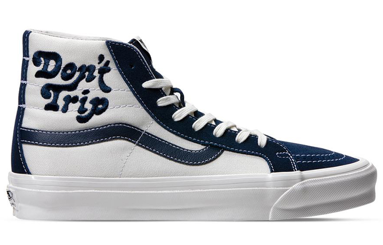 Order Free & Easy x Vans OG Sk8-Hi LX 'Don't Trip - Dress Blues' Sepatu Sneakers VN0A4BVB0BD