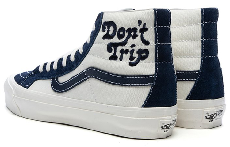 Shop Free & Easy x Vans OG Sk8-Hi LX 'Don't Trip - Dress Blues' Sepatu Sneakers VN0A4BVB0BD