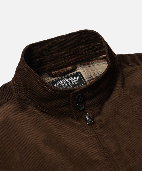 Shop Frizmworks Corduroy Buddy Harrington Jacket - Brown FZW2024FWOT053