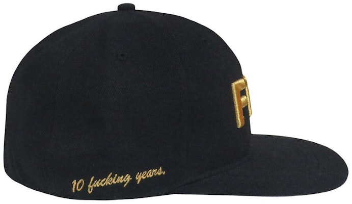 FTP 10 Year Fitted Hat Black Order FTP 10 Year Fitted Hat Black