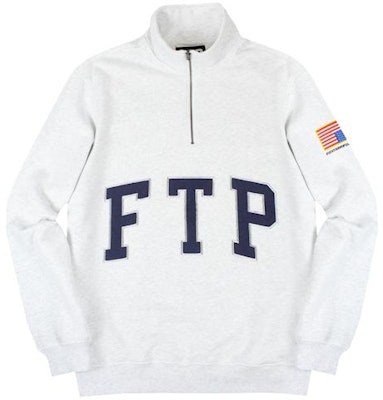 FTP Arch Quarter Zip Jacket Ash Buy FTP Arch Quarter Zip Jacket Ash