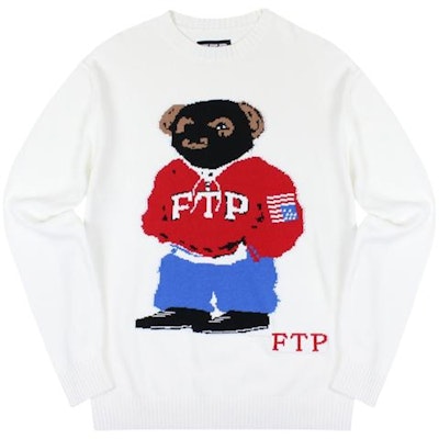 FTP Bear Knit Sweater White Buy FTP Bear Knit Sweater White