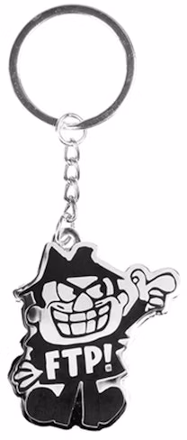ftp-boris-keychain-white-black