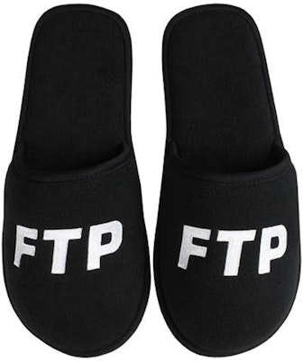 FTP Logo Slippers Black Buy FTP Logo Slippers Black