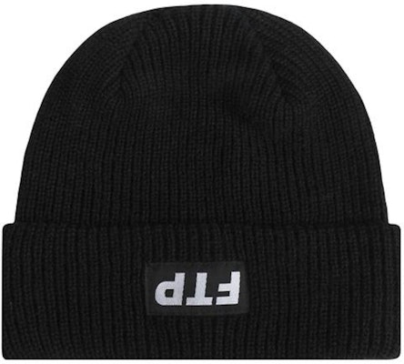 FTP Upside Down Logo Beanie Black Buy FTP Upside Down Logo Beanie Black