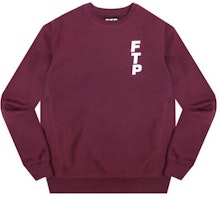 FTP Vertical Logo Crewneck Maroon FTP Vertical Logo Crewneck Maroon