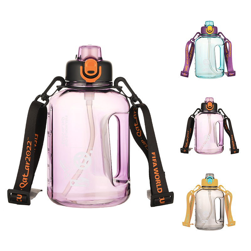 Fuguang Fuguang FIFA World Cup 1500ML Water Bottle - Large Capacity Green/Purple/Gray FAS7301-1500