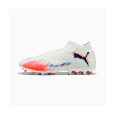 Future 8 Pro MG Soccer Shoes PUMA White/PUMA Black/Glowing Red