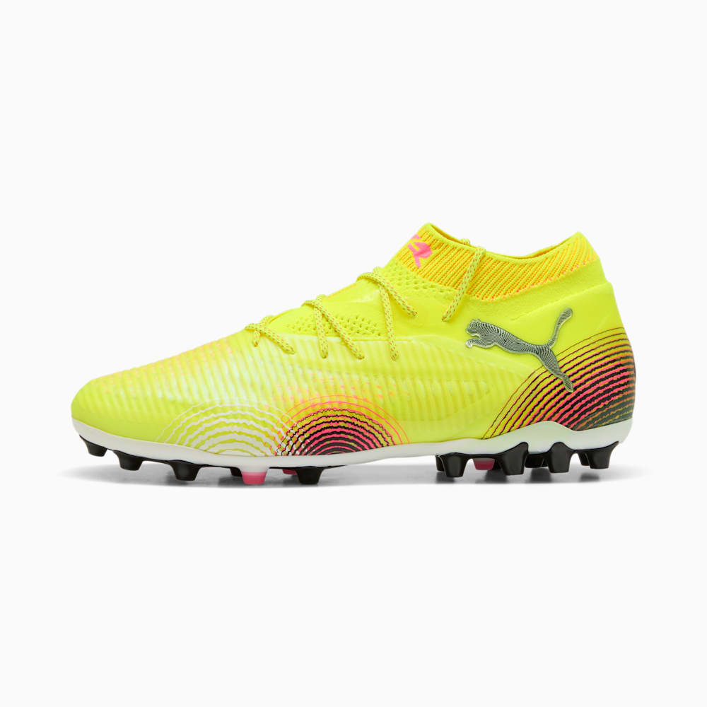 Future 8 Ultimate MG Soccer Cleats Yellow Alert-PUMA Black-Sun Struck 108359-03